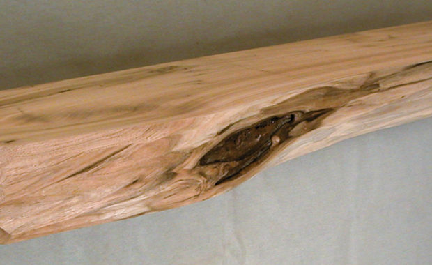 Log Style Mantel Carved Face