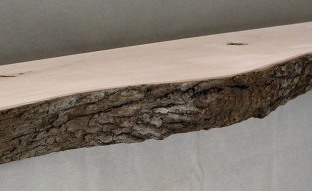 Log Style Mantel Bark Face