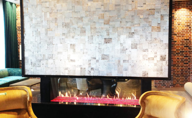 modern gas fireplace