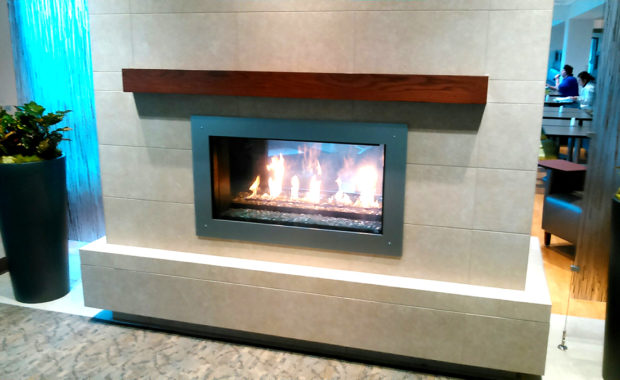 our portfolio gas fireplace with tile surround