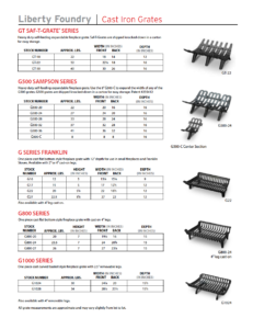 Liberty Fireplace Grates flyer